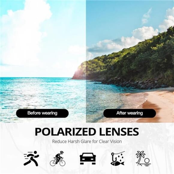 Polarized Sunglasses for Women Trendy Wraparound Butterfly Decoration main image 4